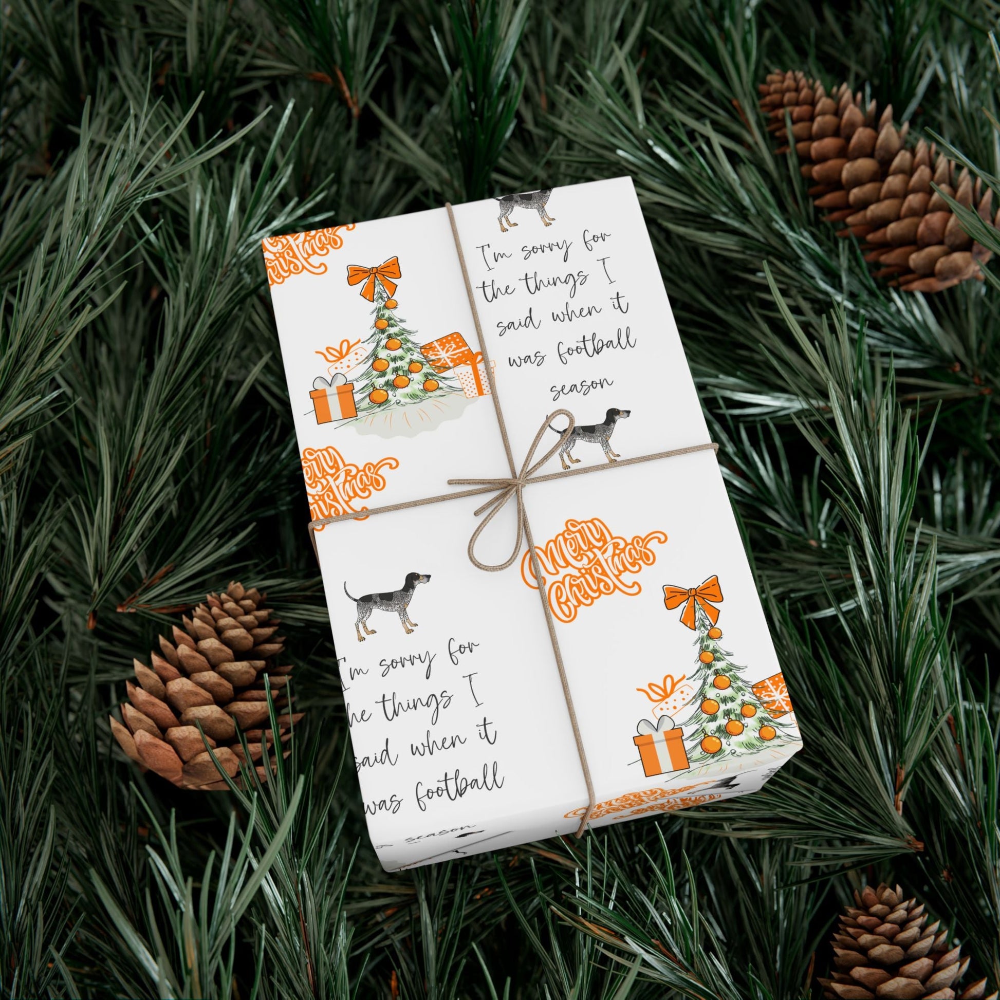 Tennessee VOLS I'm sorry Christmas Gift Wrap Paper Printify