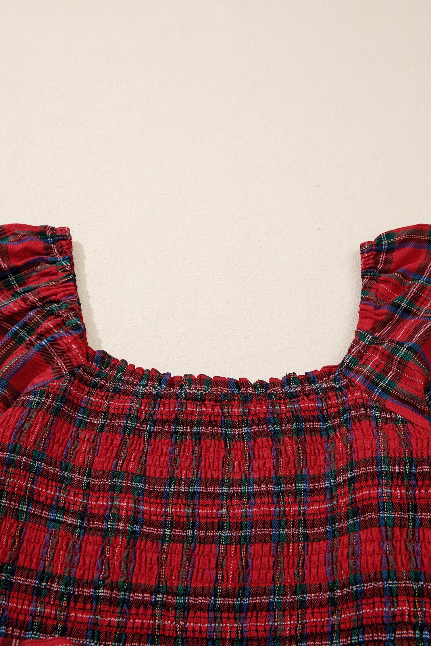 Holiday Red Tartan Plaid Midi Dress Dear-Lover Dropshipping