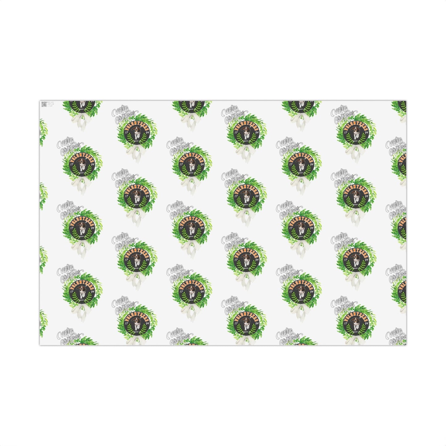 Christmas Wreath Tennessee VOLS Wrapping Paper Printify