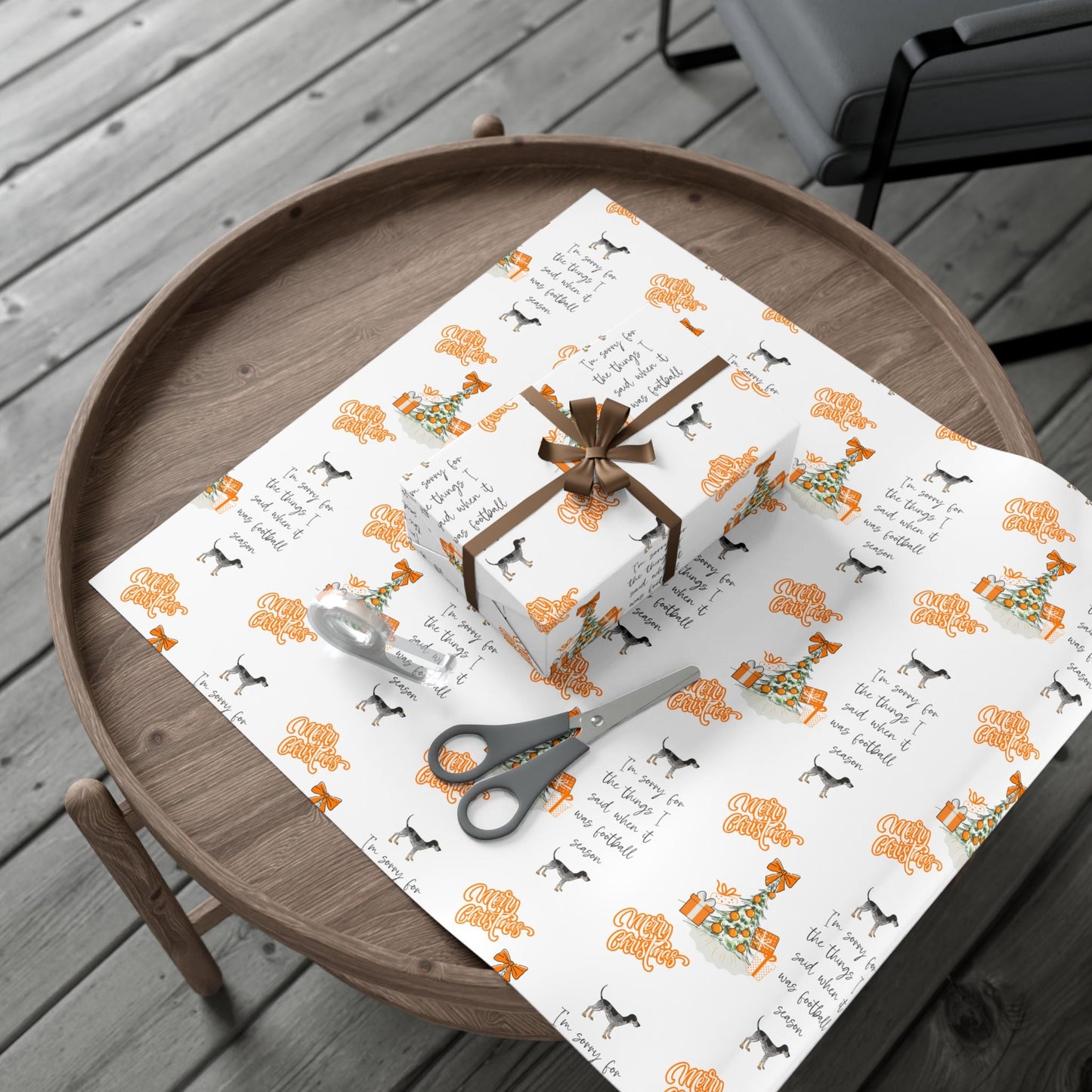 Tennessee VOLS I'm sorry Christmas Gift Wrap Paper Printify