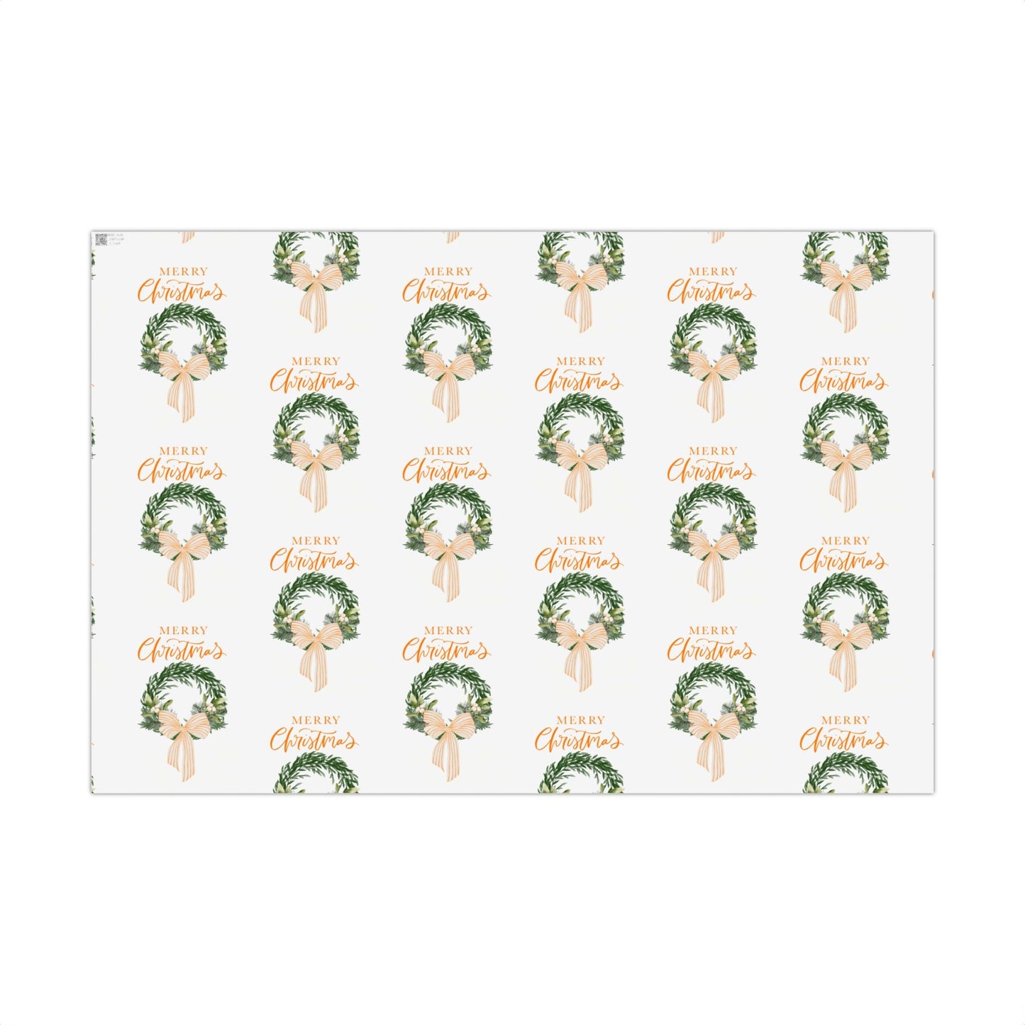 Tennessee Volunteers Christmas Gift Wrap, Elegant Wreath Design, Holiday Wrapping Sheets, Decorative Xmas Present Wrap, Printify