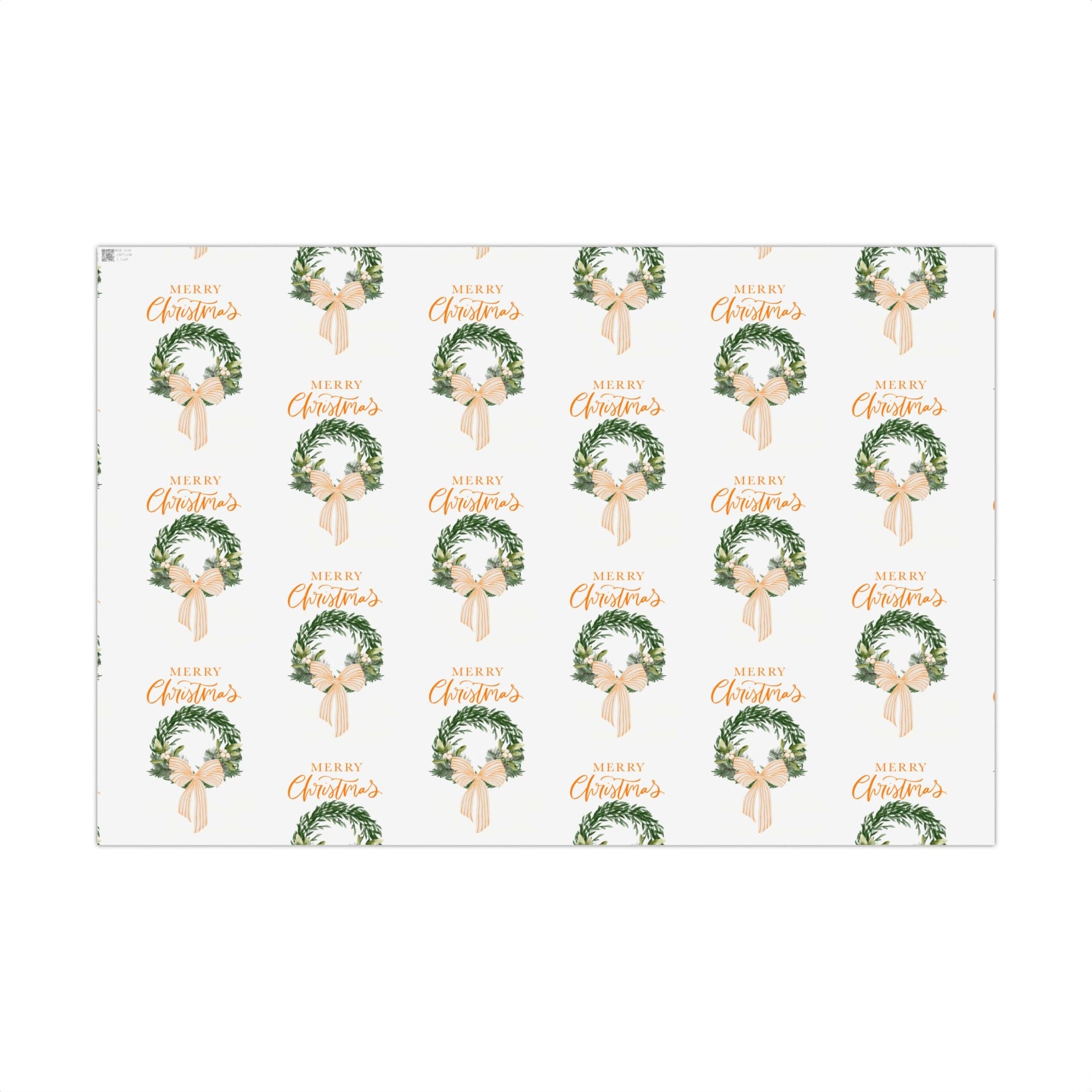 Tennessee Volunteers Christmas Gift Wrap, Elegant Wreath Design, Holiday Wrapping Sheets, Decorative Xmas Present Wrap, Printify