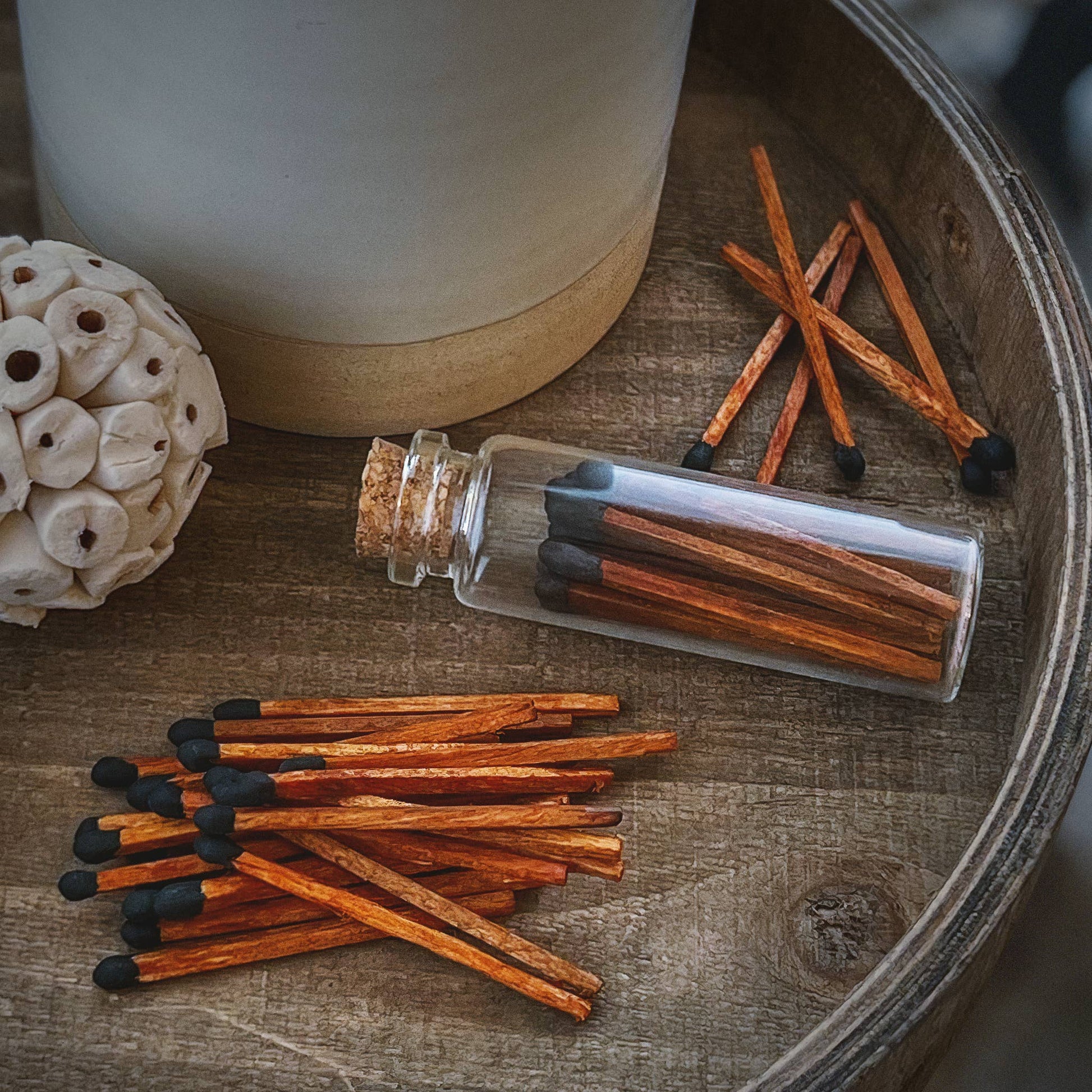 Buy 2 Candles Get a Free Glass Striker Match Bottle & Matches - Greta Bean & Co.