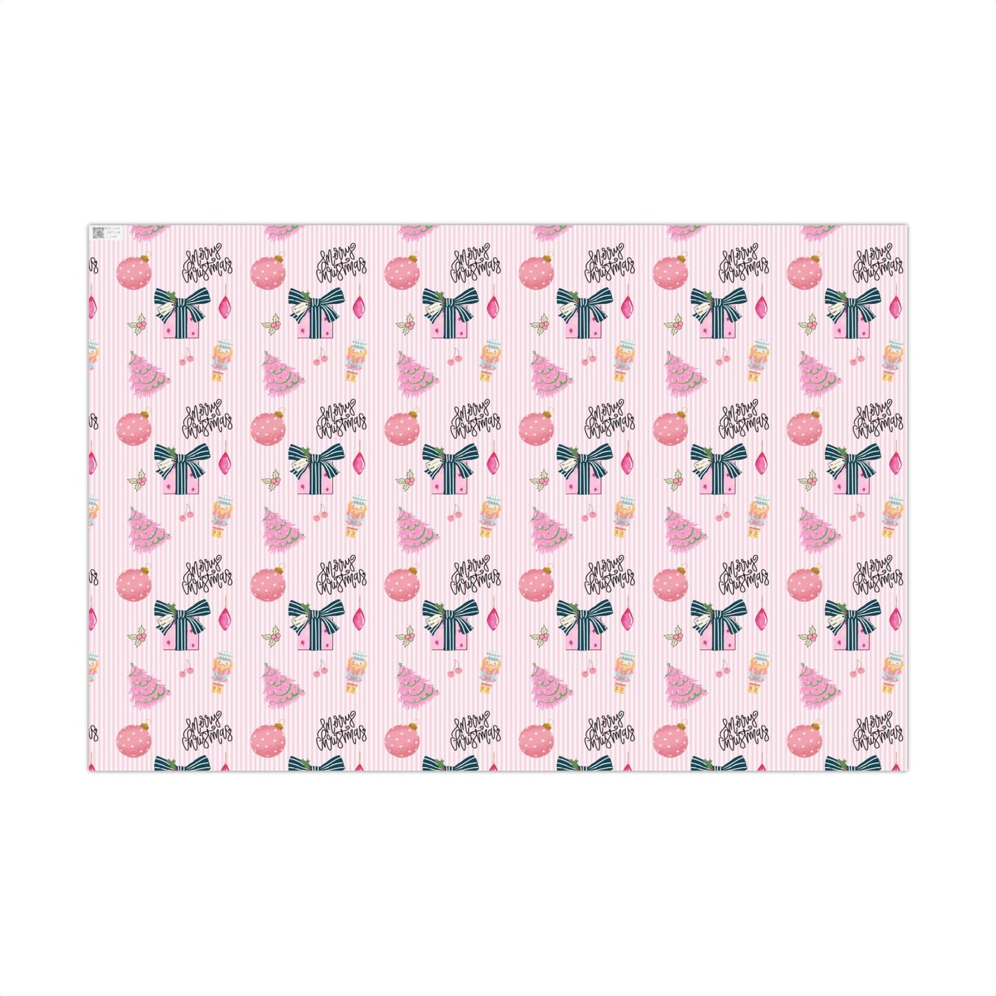 Pink Preppy Christmas Gift Wrap Printify
