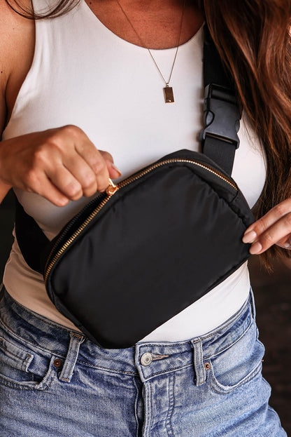 Black Waterproof Crossbody Chest Bag