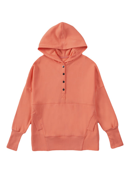 Orange Henley Hoodie