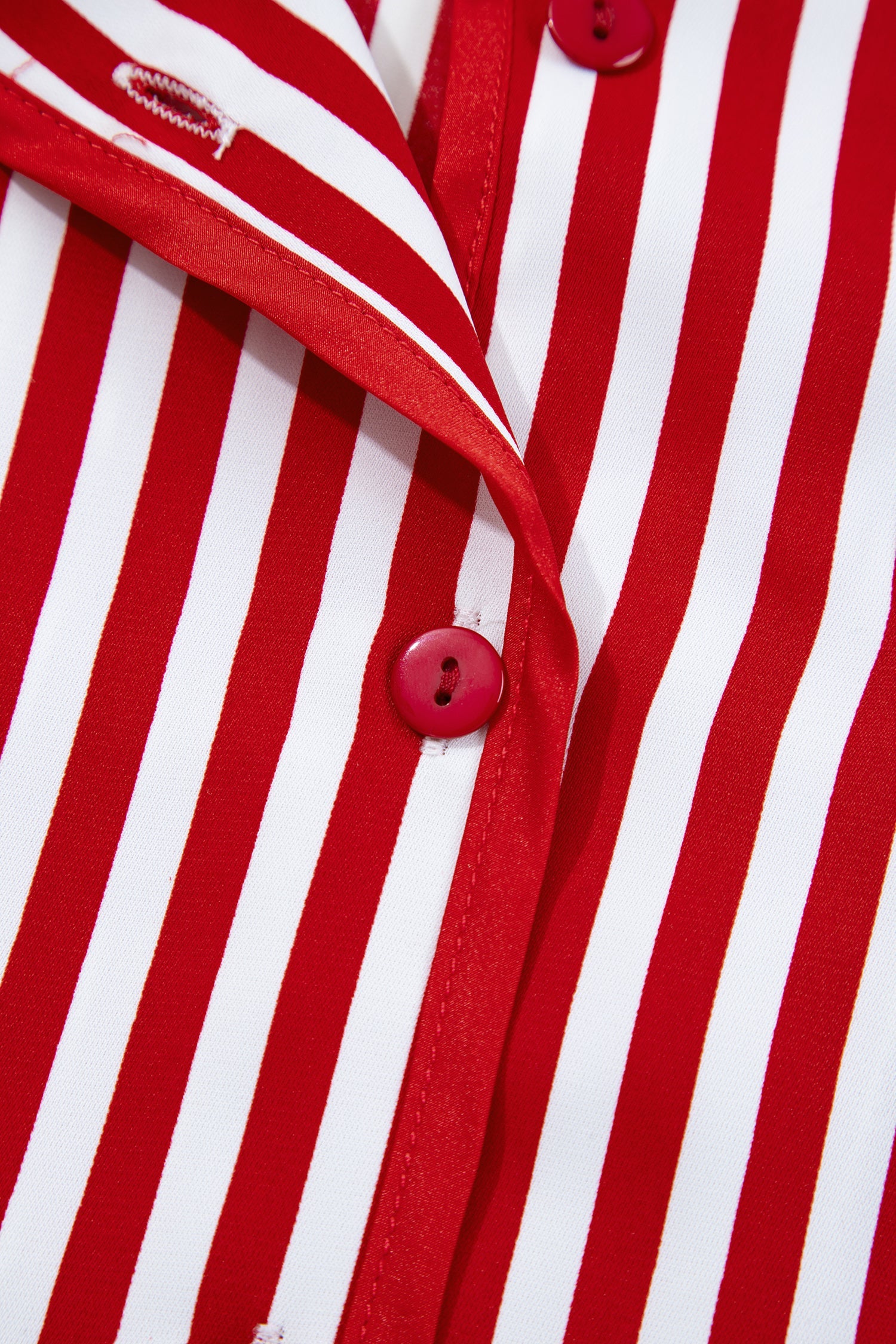 Red Stripe Contrast Velvet Trim Bow Knot Waist 2pcs Pajama Set Dear-Lover Dropshipping