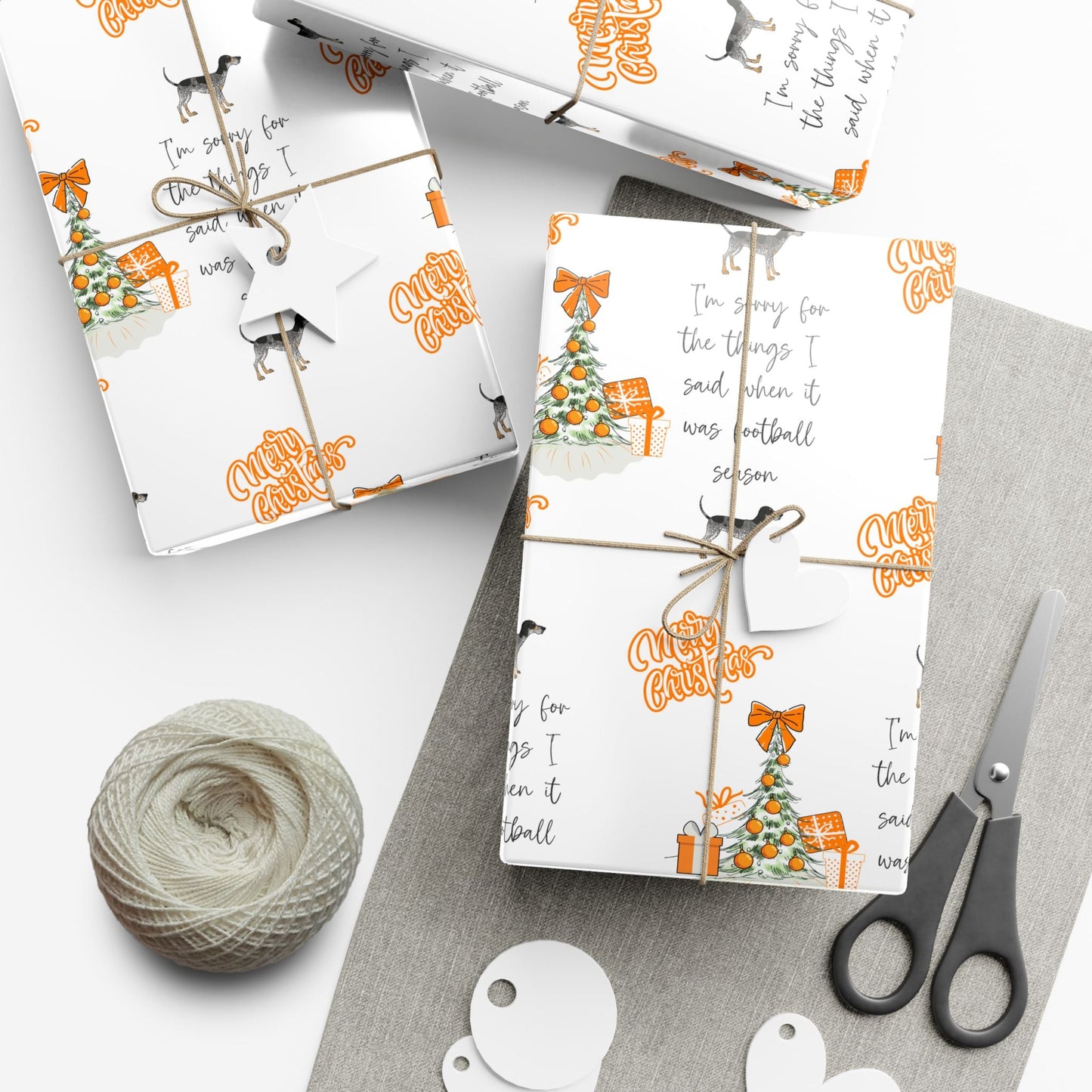 Tennessee VOLS I'm sorry Christmas Gift Wrap Paper Printify