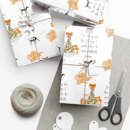 Tennessee VOLS I'm sorry Christmas Gift Wrap Paper Printify