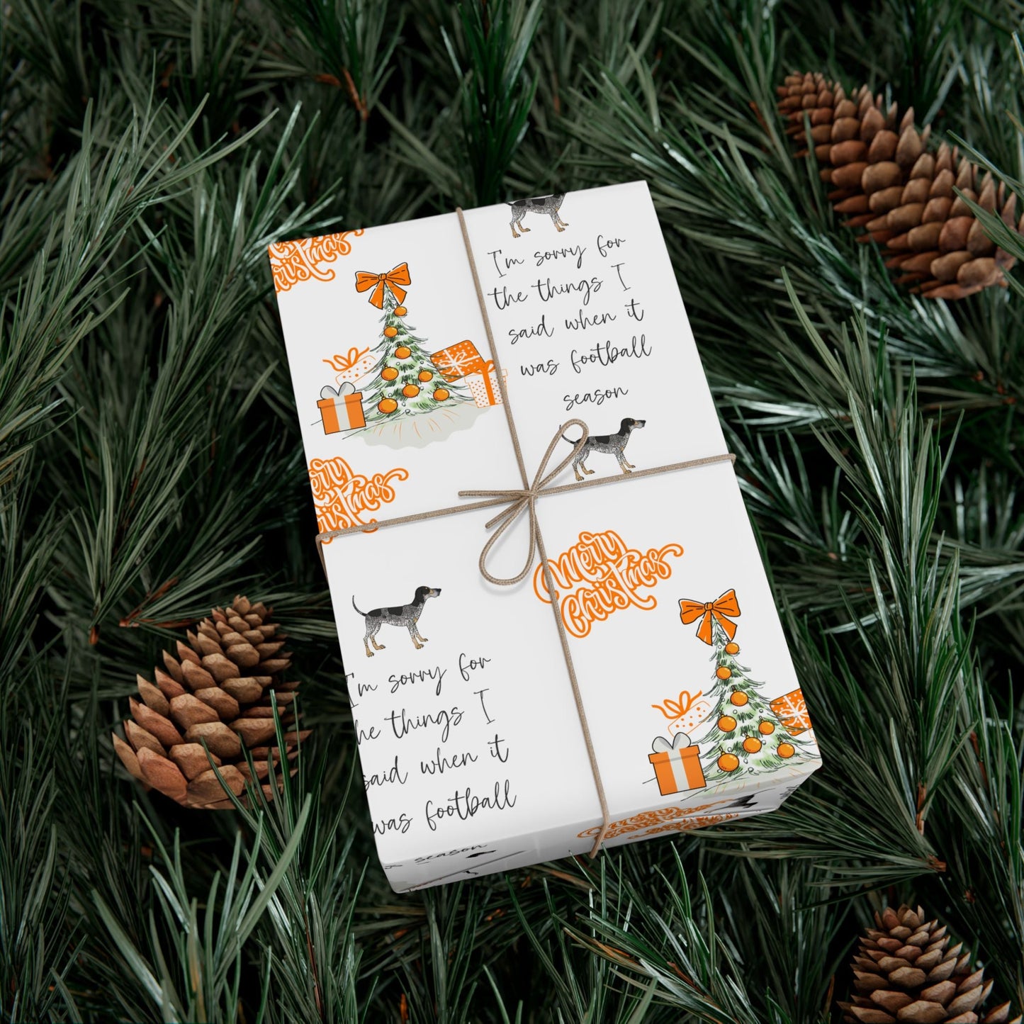 Tennessee VOLS I'm sorry Christmas Gift Wrap Paper Printify