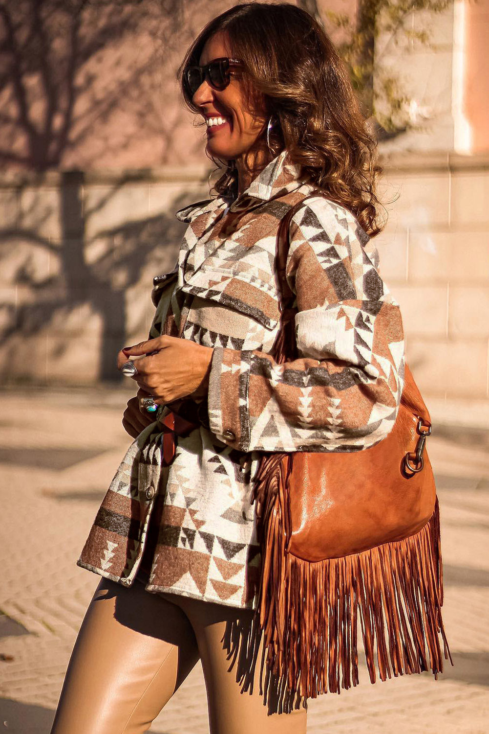 Brown Aztec Print Jacket****