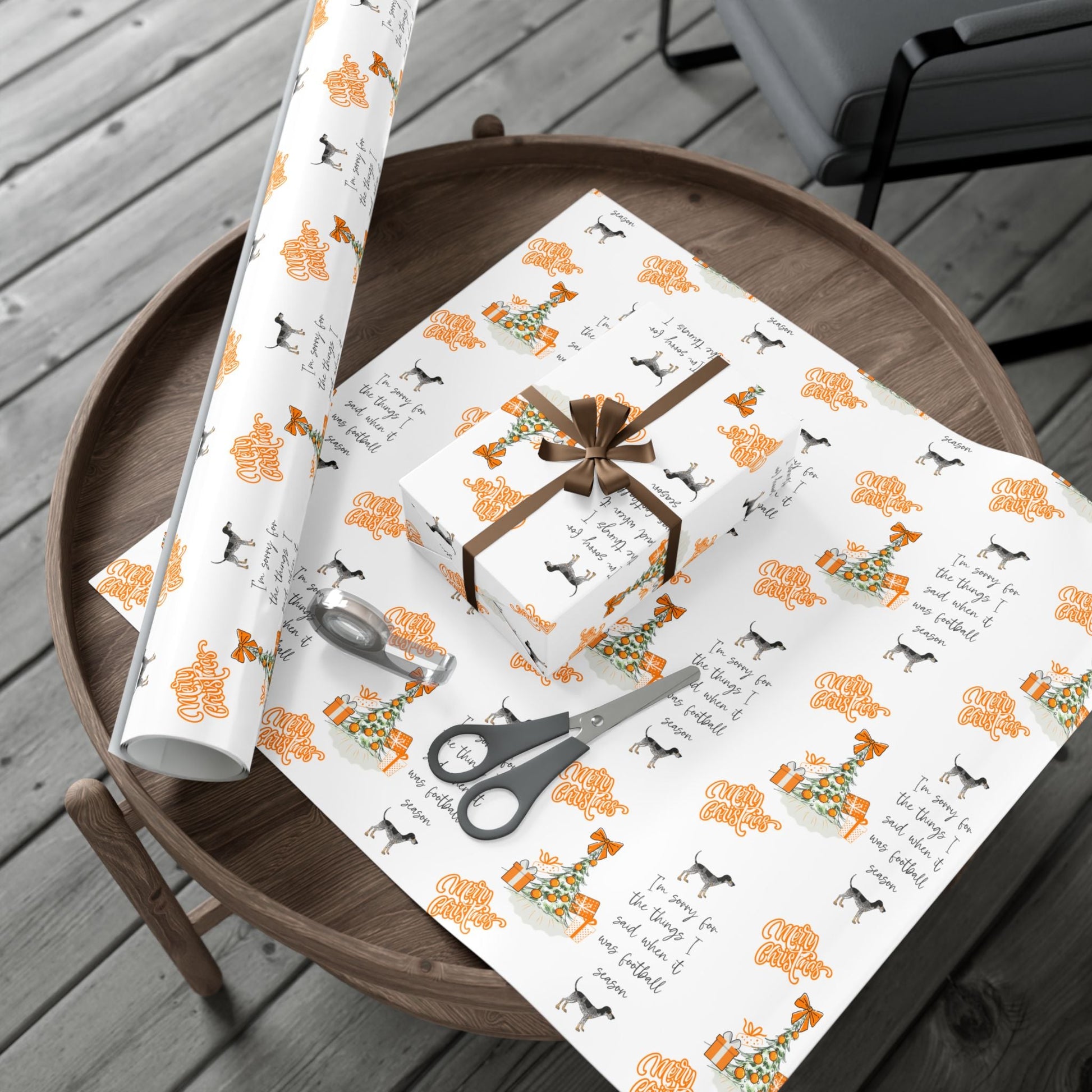 Tennessee VOLS I'm sorry Christmas Gift Wrap Paper Printify