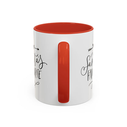 Santa's Favorite Accent Coffee Mug Printify