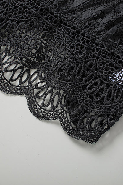 Black Lace Bralette Crop Top****