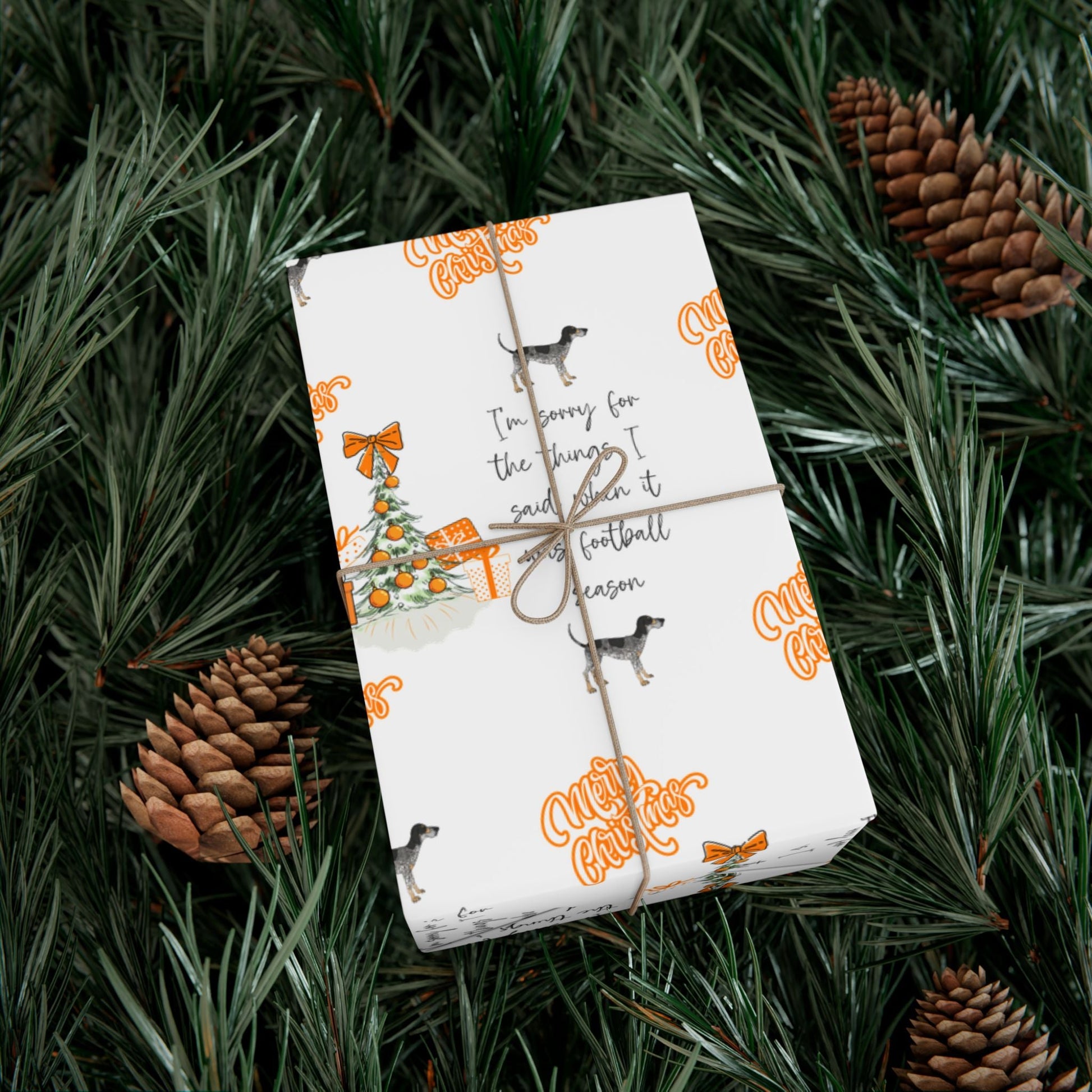 Tennessee VOLS I'm sorry Christmas Gift Wrap Paper Printify