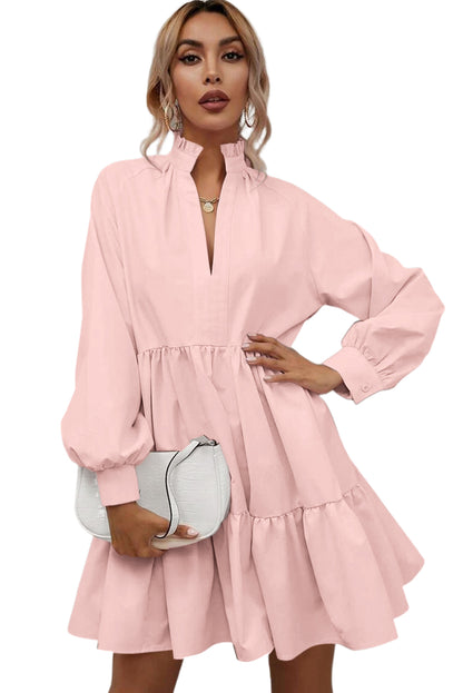 Pink Long SleeveShift Dress