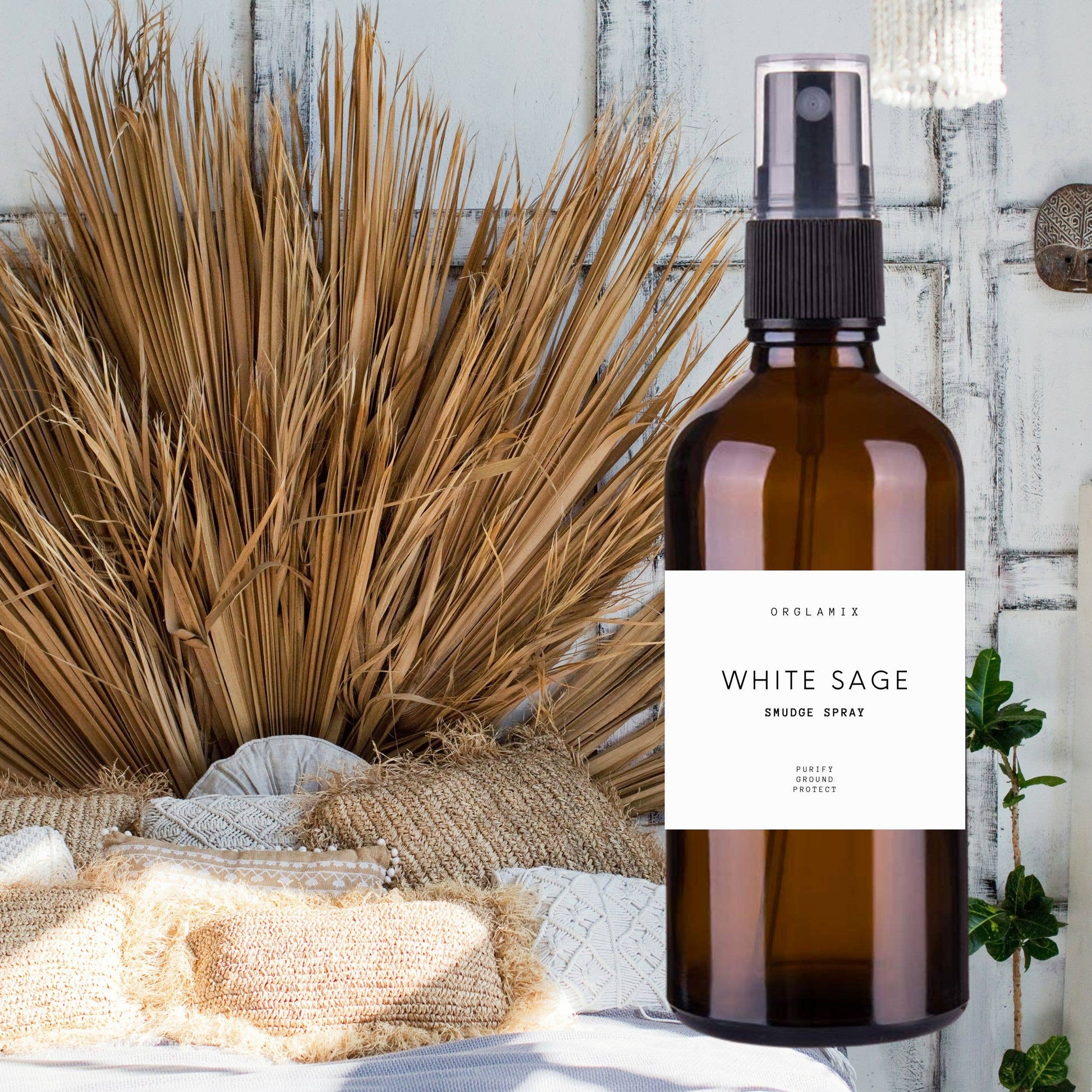 White Sage Smudge Spray | Clear Crystals, Space, Objects - Greta Bean & Co.