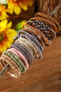 Multicolour Boho Knotted Hair Ties