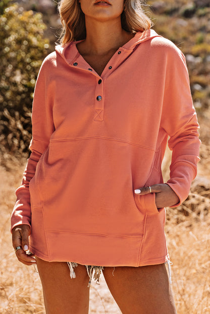 Orange Henley Hoodie