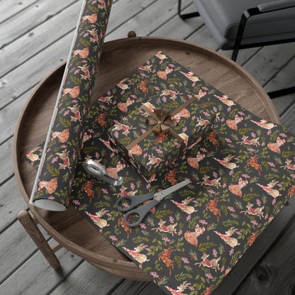 Holiday Woodland Animals Wrapping Paper Printify