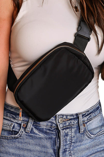 Black Waterproof Crossbody Chest Bag