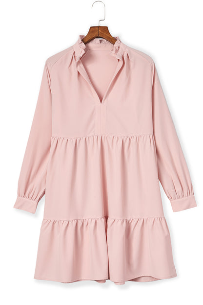 Pink Long SleeveShift Dress