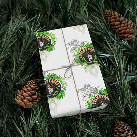 Christmas Wreath Tennessee VOLS Wrapping Paper Printify