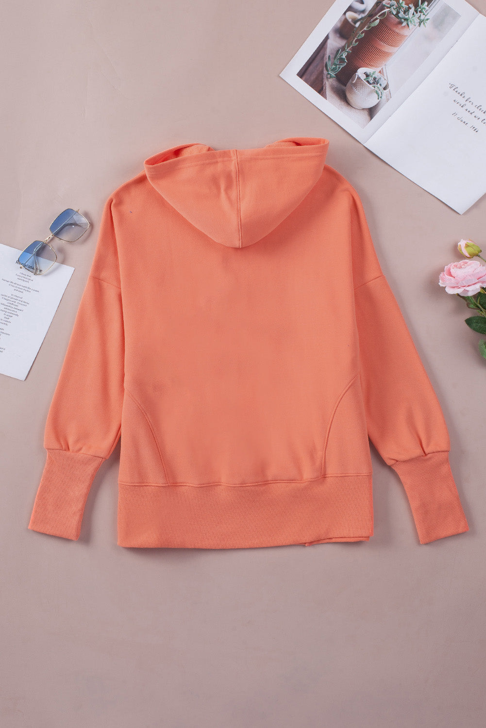 Orange Henley Hoodie