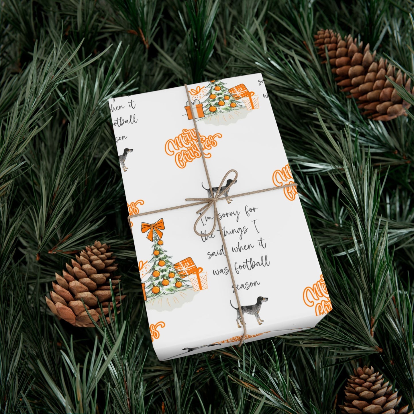 Tennessee VOLS I'm sorry Christmas Gift Wrap Paper Printify