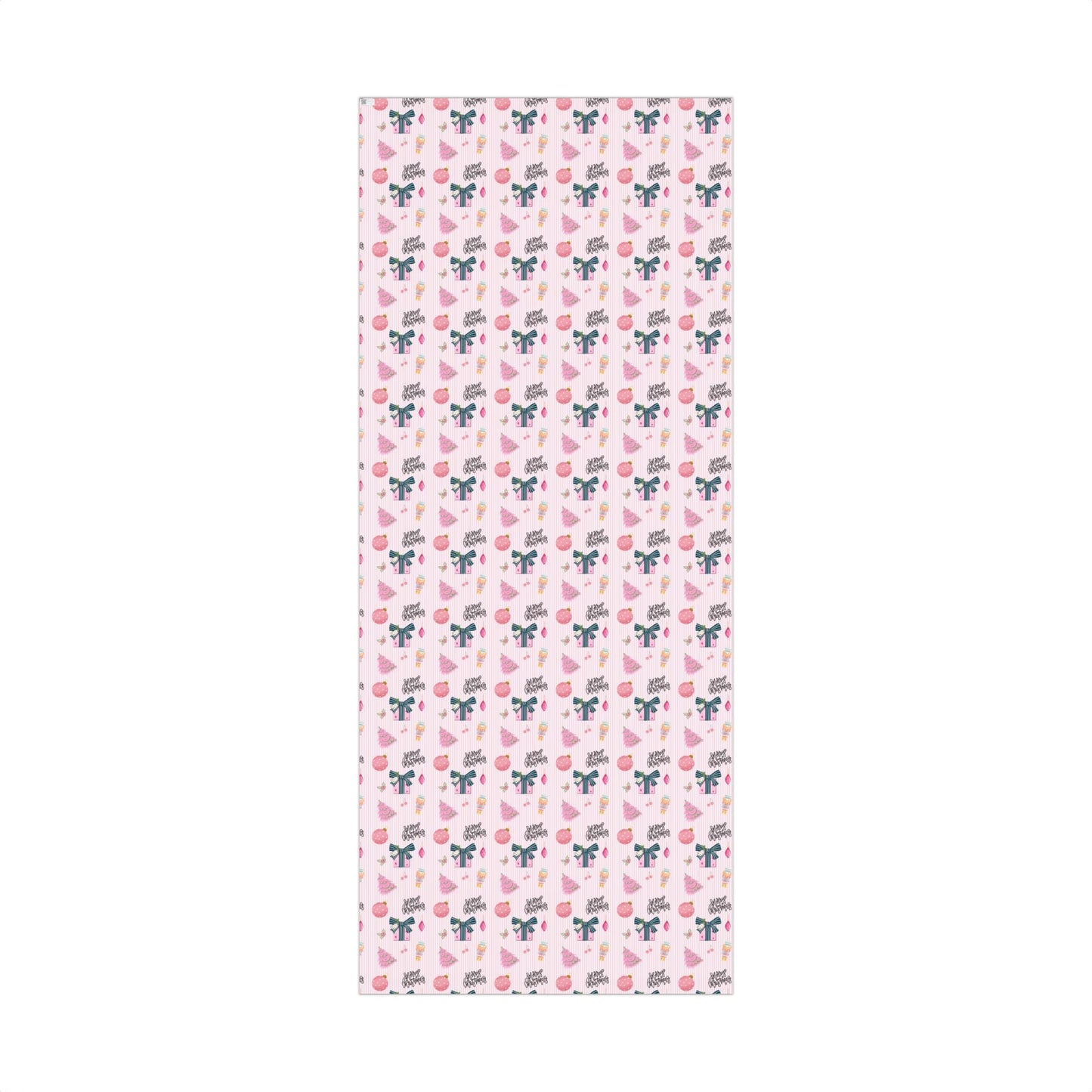 Pink Preppy Christmas Gift Wrap Printify