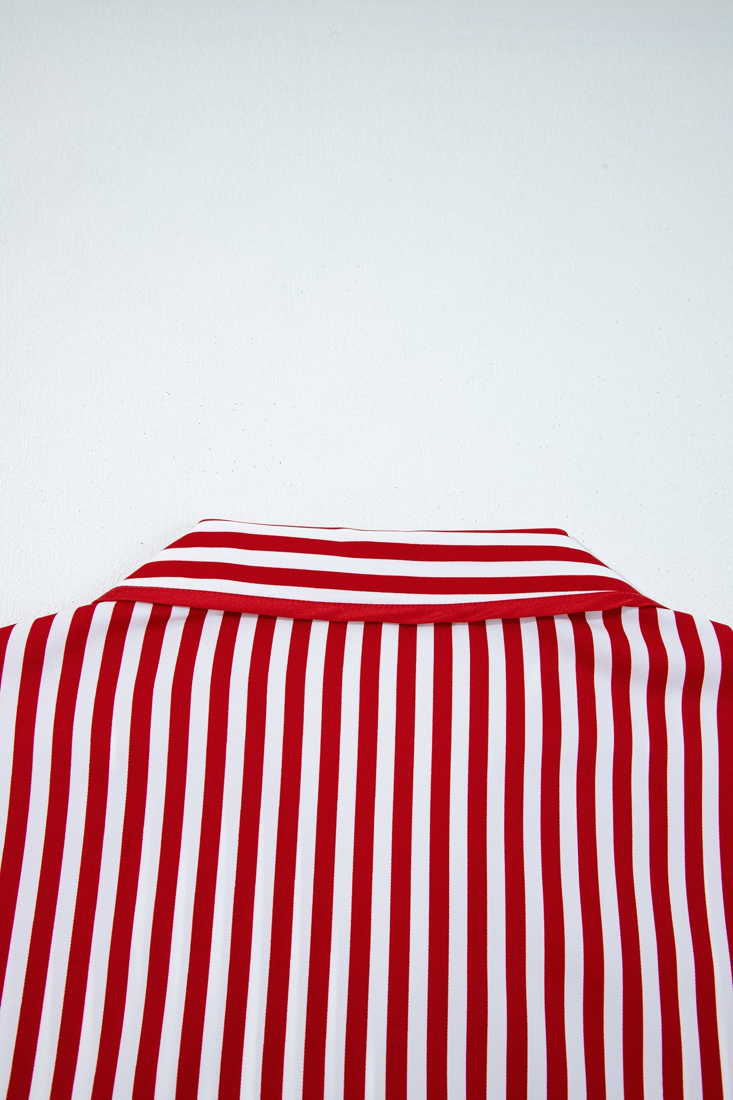 Red Stripe Contrast Velvet Trim Bow Knot Waist 2pcs Pajama Set Dear-Lover Dropshipping