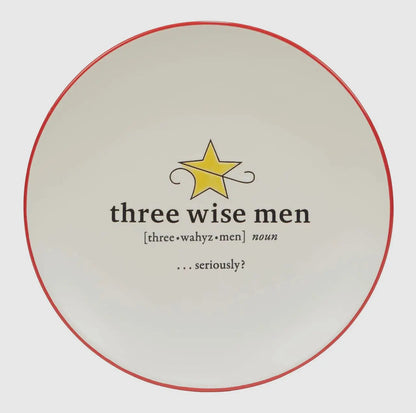 Christmas Fun Red Sayings Dessert Plate 8.5in is Certified International