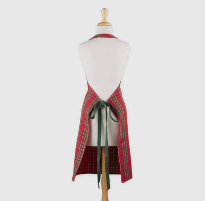 Merry Tartan Plaid Christmas Apron