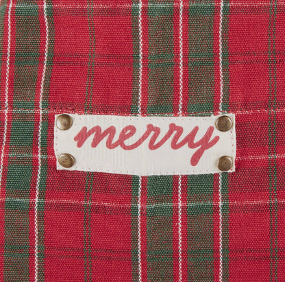 Merry Tartan Plaid Christmas Apron