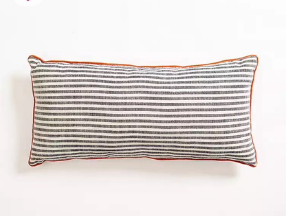 Striped Halloween Lumbar Pillow