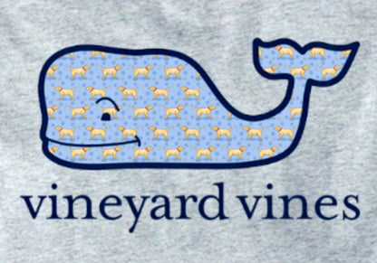 VINEYARD VINES Adult Golden Doggy Fetch Short Sleeve Tee-HEATHER GREY