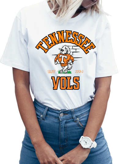 Tennessee VOLS Retro Smokey Mascot Short Sleeve Tee Greta Bean & Co.