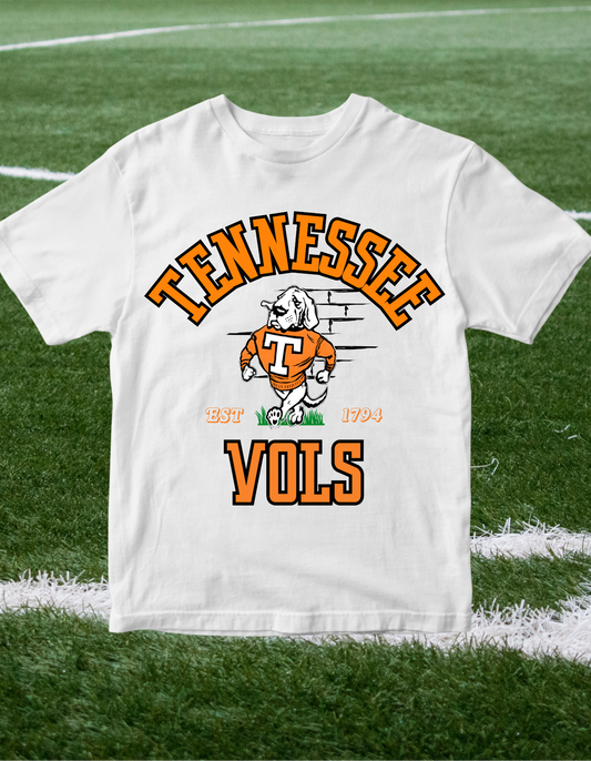 Tennessee VOLS Retro Smokey Mascot Short Sleeve Tee Greta Bean & Co.