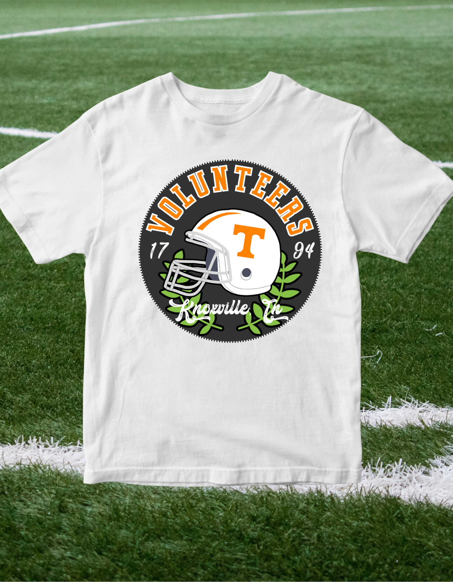 Tennessee VOLS Helmet Emblem Short Sleeve Tee Greta Bean & Co.