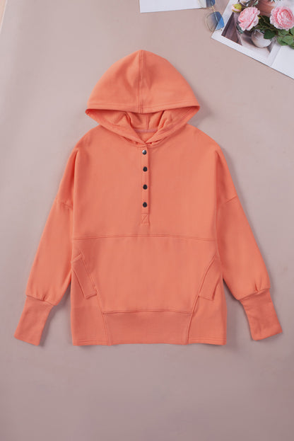 Orange Henley Hoodie