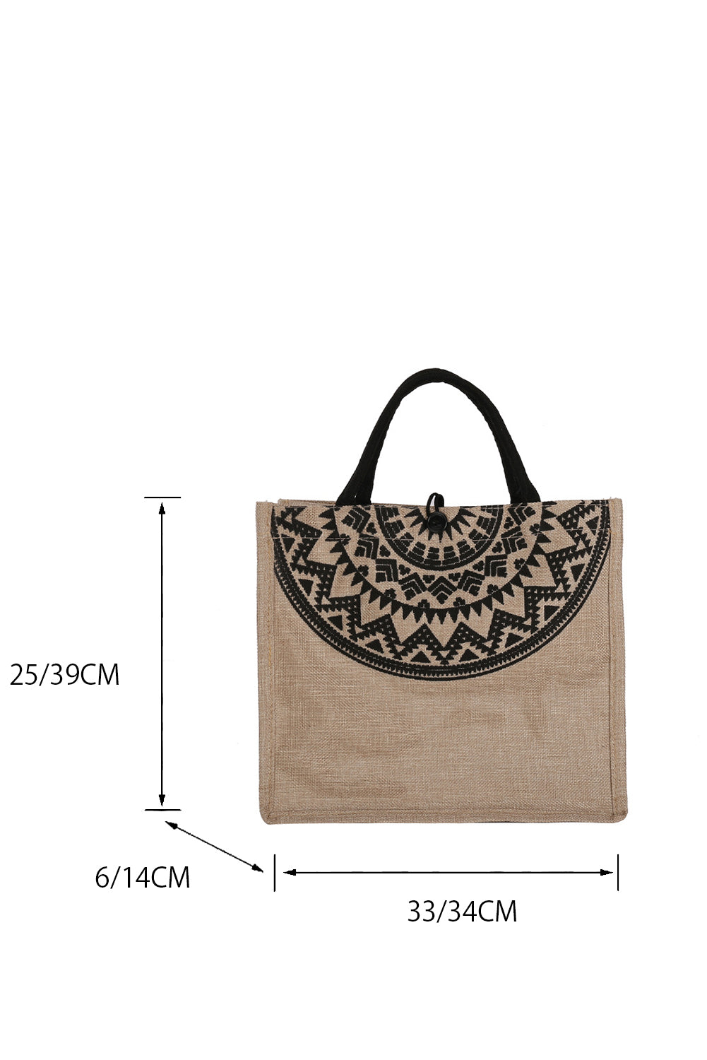 Khaki Jute Reusable Eco Friendly Tote Bag