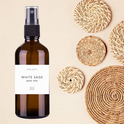 White Sage Smudge Spray | Clear Crystals, Space, Objects - Greta Bean & Co.