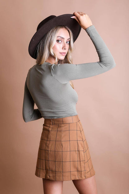 SAGE Long Sleeve Fit Crop Top