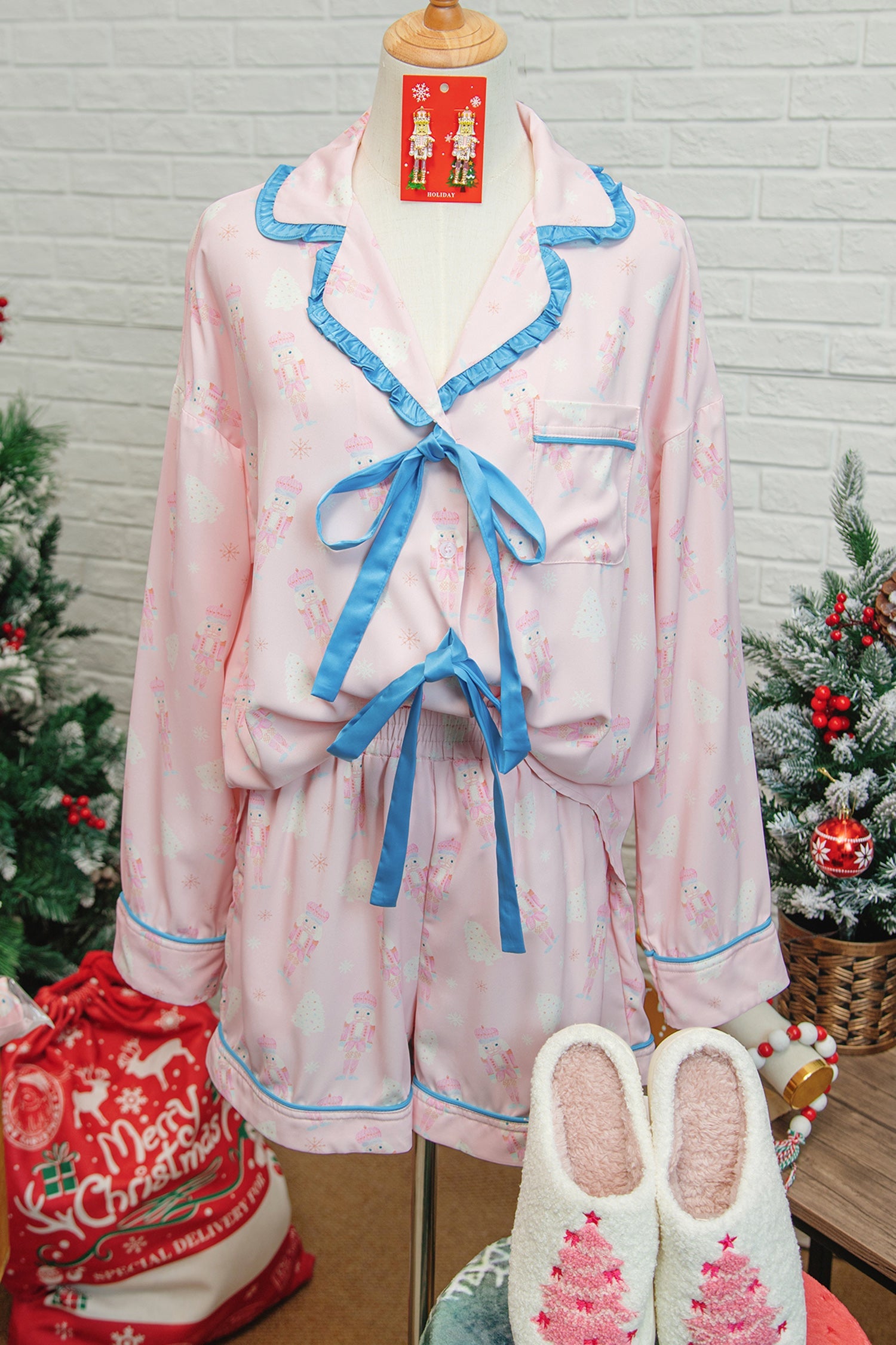 Christmas Bows Pajama Set Dear-Lover Dropshipping