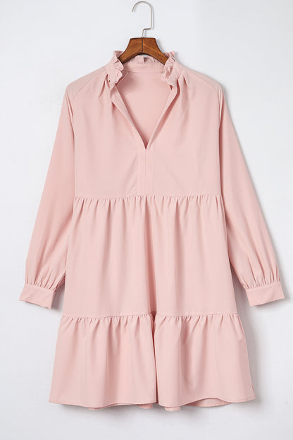 Pink Long SleeveShift Dress