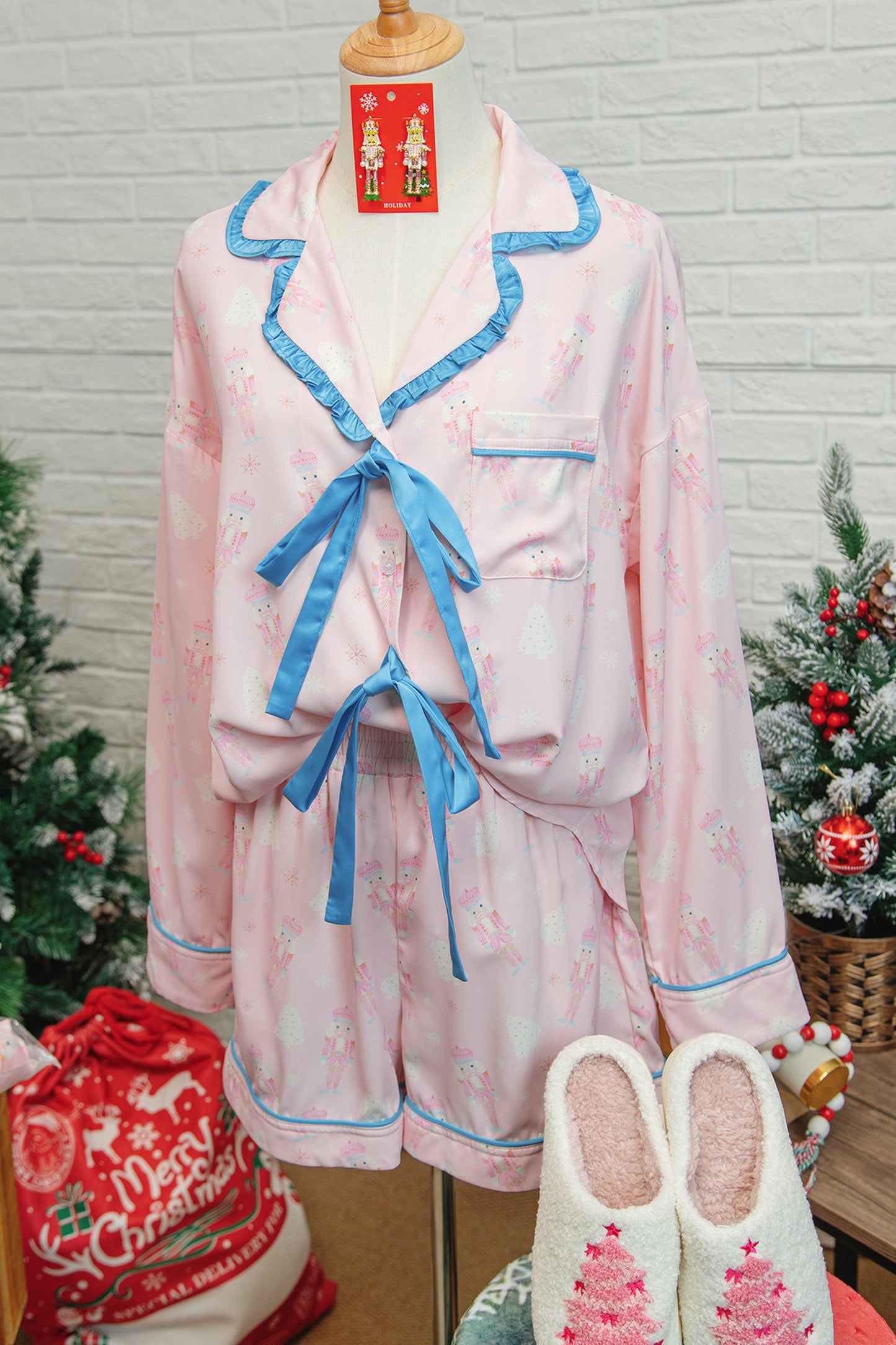Christmas Bows Pajama Set Dear-Lover Dropshipping