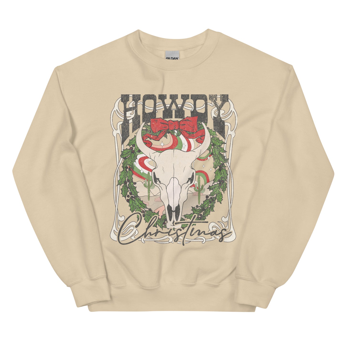 HOWDY Western Christmas Unisex  Sweatshirt