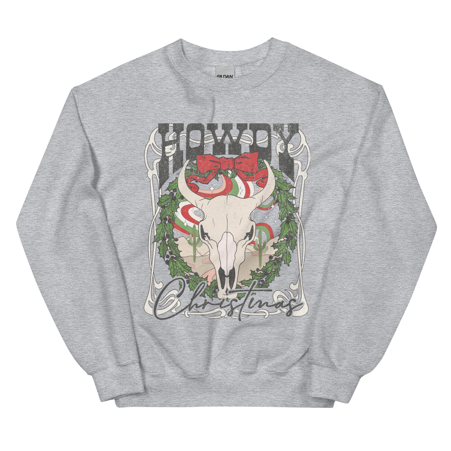 HOWDY Western Christmas Unisex  Sweatshirt