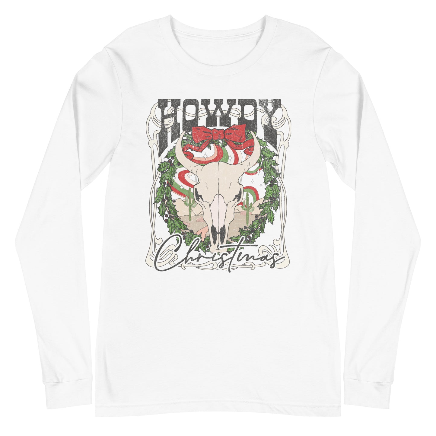 HOWDY Western Christmas Unisex Long Sleeve Tee