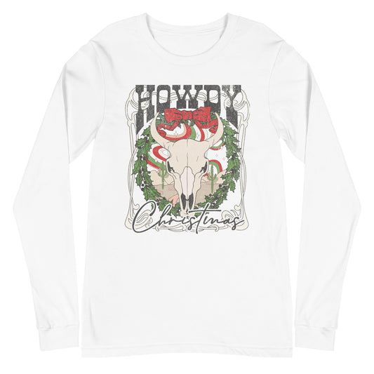 HOWDY Western Christmas Unisex Long Sleeve Tee